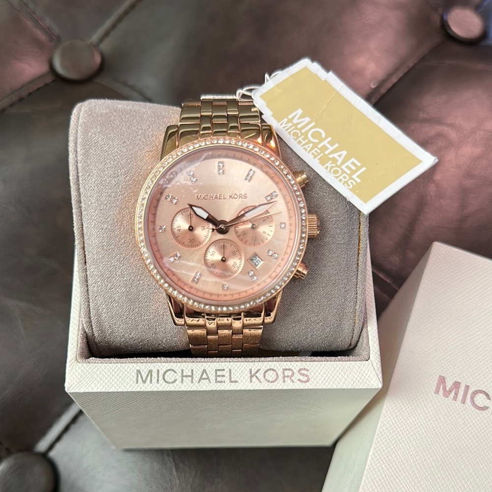 Michael Kors Rose Gold Chronograph Watch